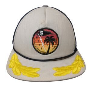 Neff Natural Born Chillers Snapback Rope Trucker Hat Beige One Size